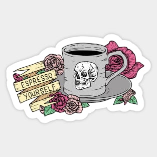 Espresso Yourself - Coffee Illustration Sticker